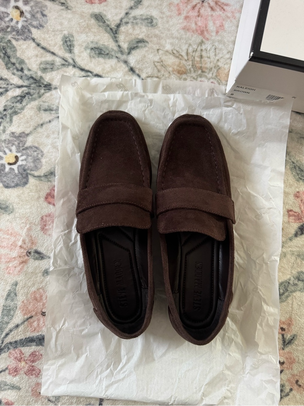 Steve Madden Dark Brown Suede Raleigh Loafers